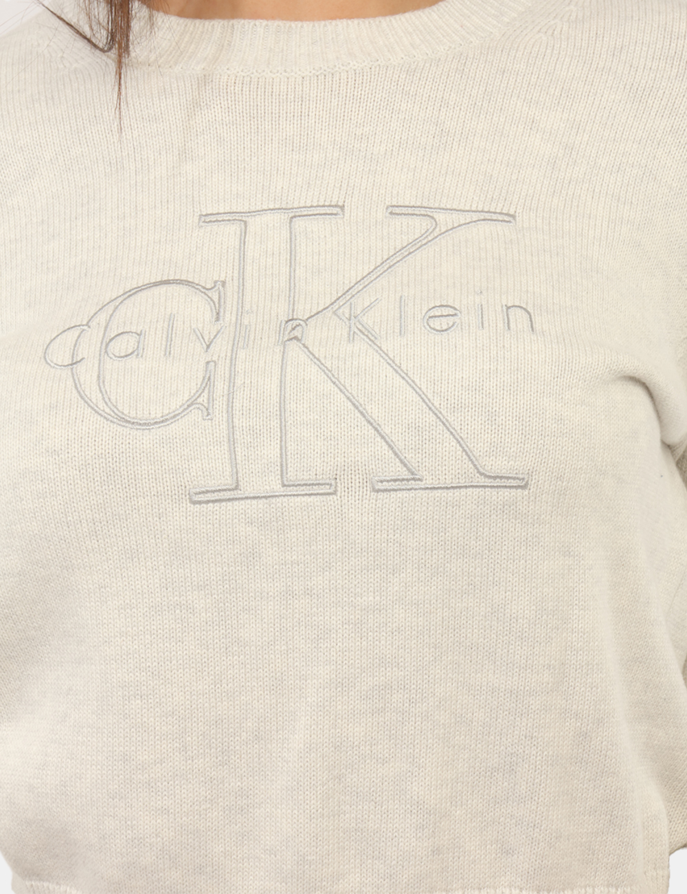 LV047G322G_P74_AI26_3 Maglia Calvin Klein Grigia - Maglia Calvin Klein Grigia da donna La Maglia CALVIN KLEIN Grigia da donna è un capo versatile