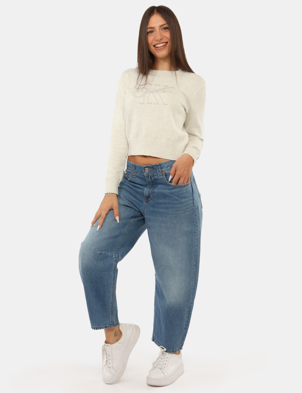 LV047G748G_YRE_AI26_1 Jeans Calvin Klein Azzurro - Jeans Calvin Klein Azzurro da donna I Jeans CALVIN KLEIN Azzurro da donna sono una scelta versa