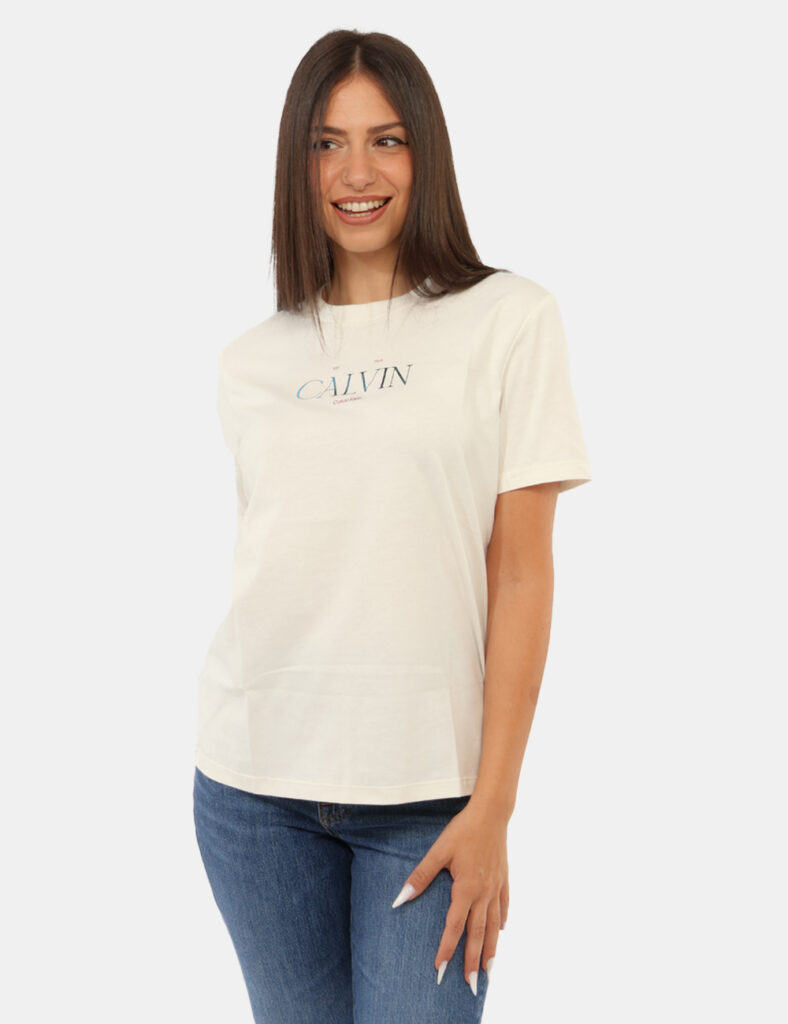 Abbigliamento donna scontato - T-shirt Calvin Klein Bianca