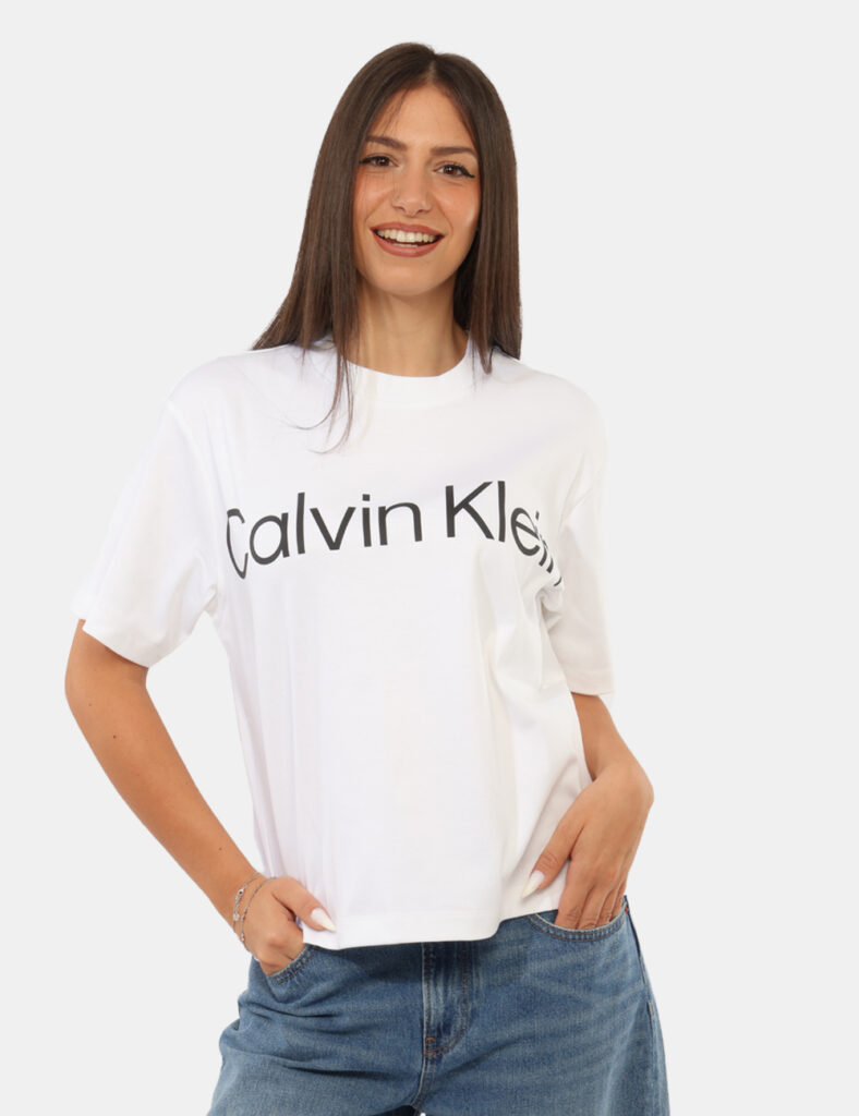 Abbigliamento donna scontato - T-shirt Calvin Klein Bianca