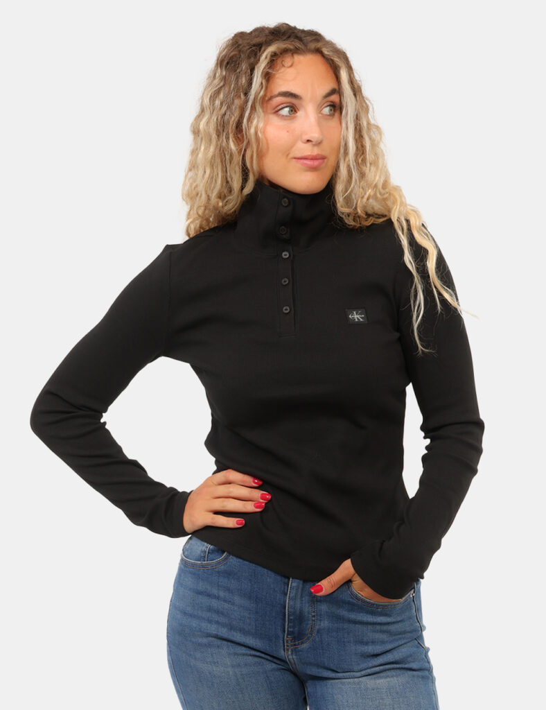 Abbigliamento donna scontato - T-shirt Calvin Klein Nera