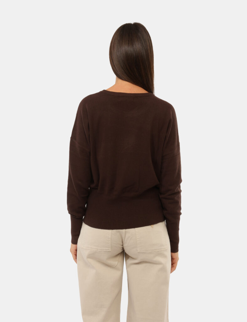 Abbigliamento donna scontato - Maglia Yes Zee Marrone