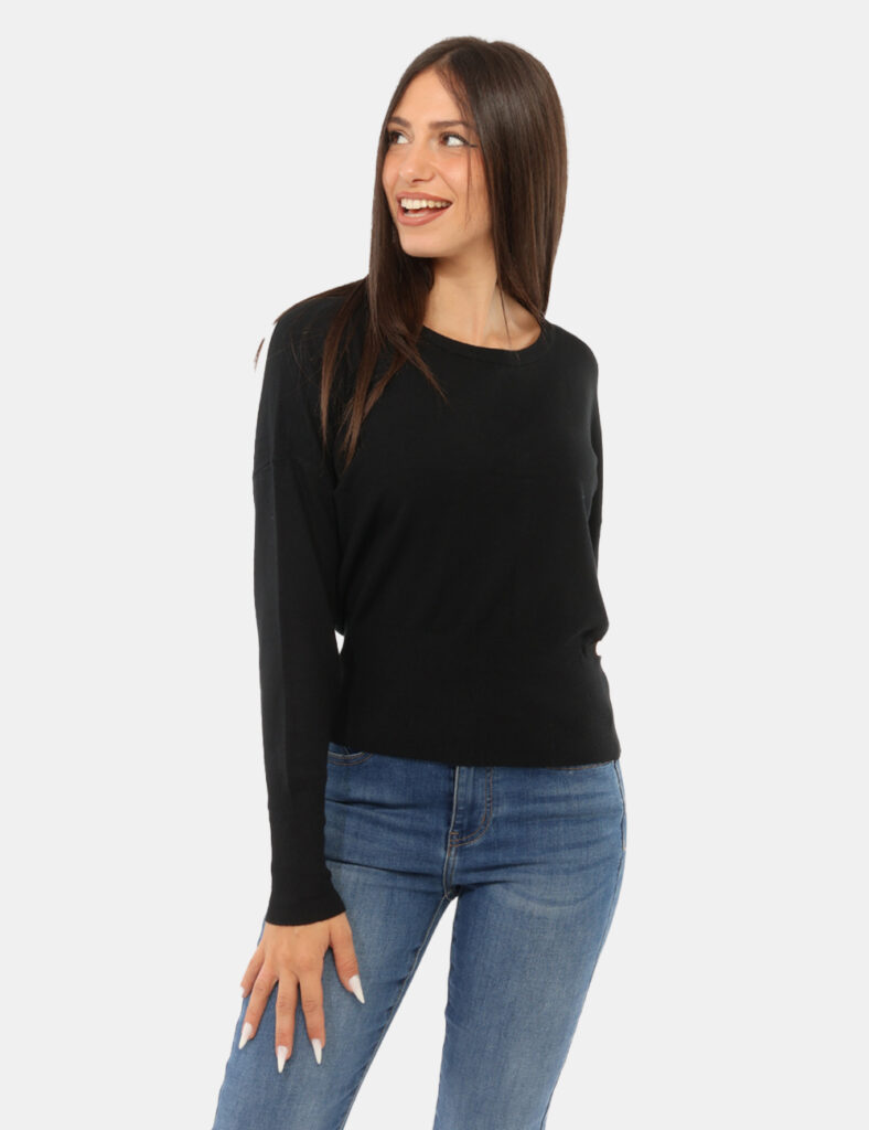 Abbigliamento donna scontato - Maglia Yes Zee Nera