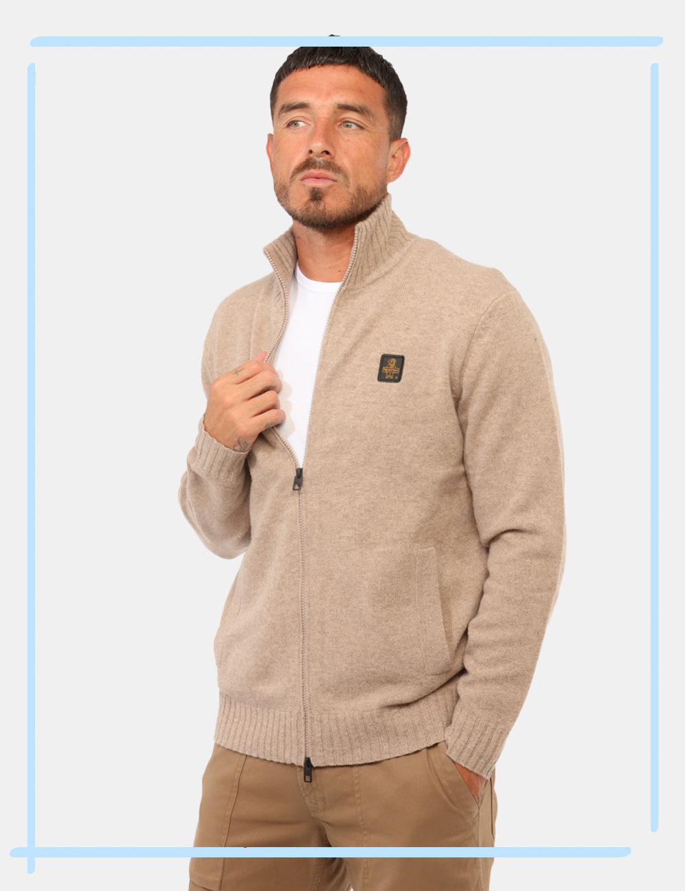 M30800-WO0150-M-CC_BEIGE_AI26_1 Maglione Refrigiwear Beige tg.L - Maglione Refrigiwear Beige da uomoIl Maglione REFRIGIWEAR è un capo versatile e curato, id