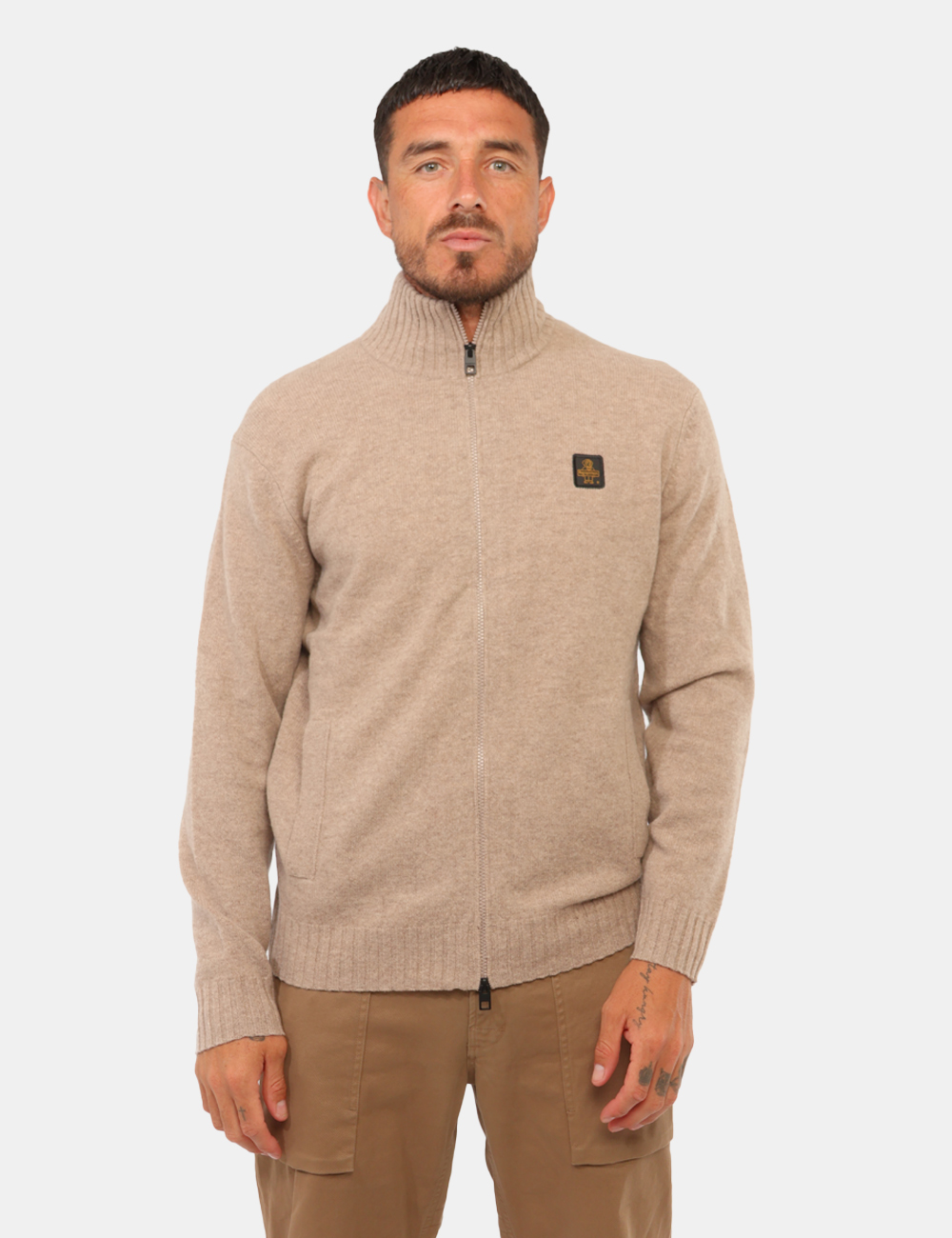 M30800-WO0150-M-CC_BEIGE_AI26_7 Maglione Refrigiwear Beige tg.L - Maglione Refrigiwear Beige da uomoIl Maglione REFRIGIWEAR è un capo versatile e curato, id