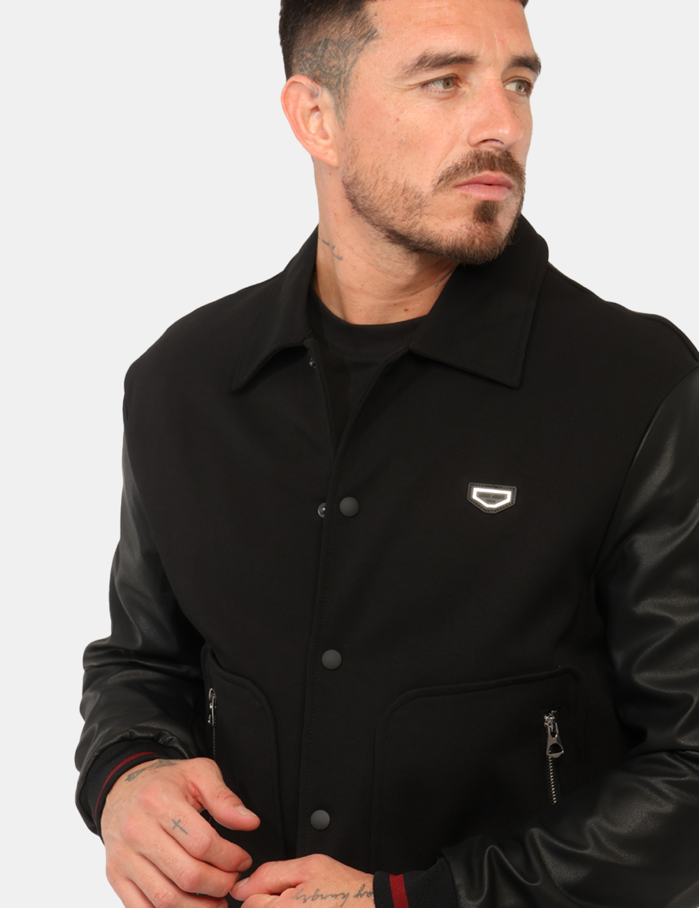 MMFL01147FA150168-M-CC_NERO_AI26_3 Giacca Antony Morato Nera tg.L - Giacca ANTONY MORATO Nera da uomo E’ il capo ideale per chi desidera unire stile urbano e