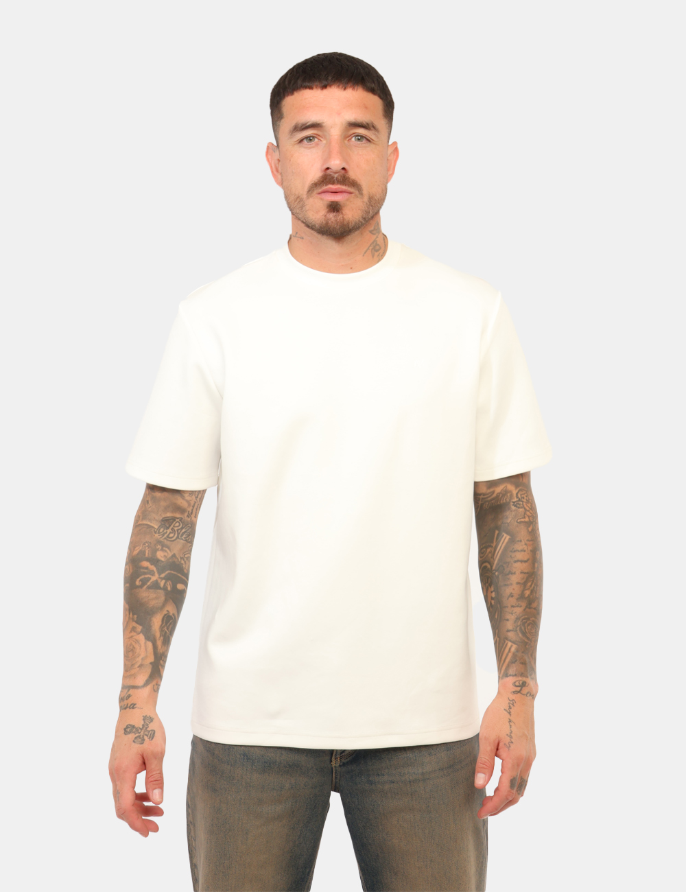 MMKS02706FA150242-M-CC_BIANCO_AI26_6 T-shirt Antony Morato Bianca tg.L - T-shirt ANTONY MORATO Bianca da uomo E’ un capo dallo stile contemporaneo, pensato per