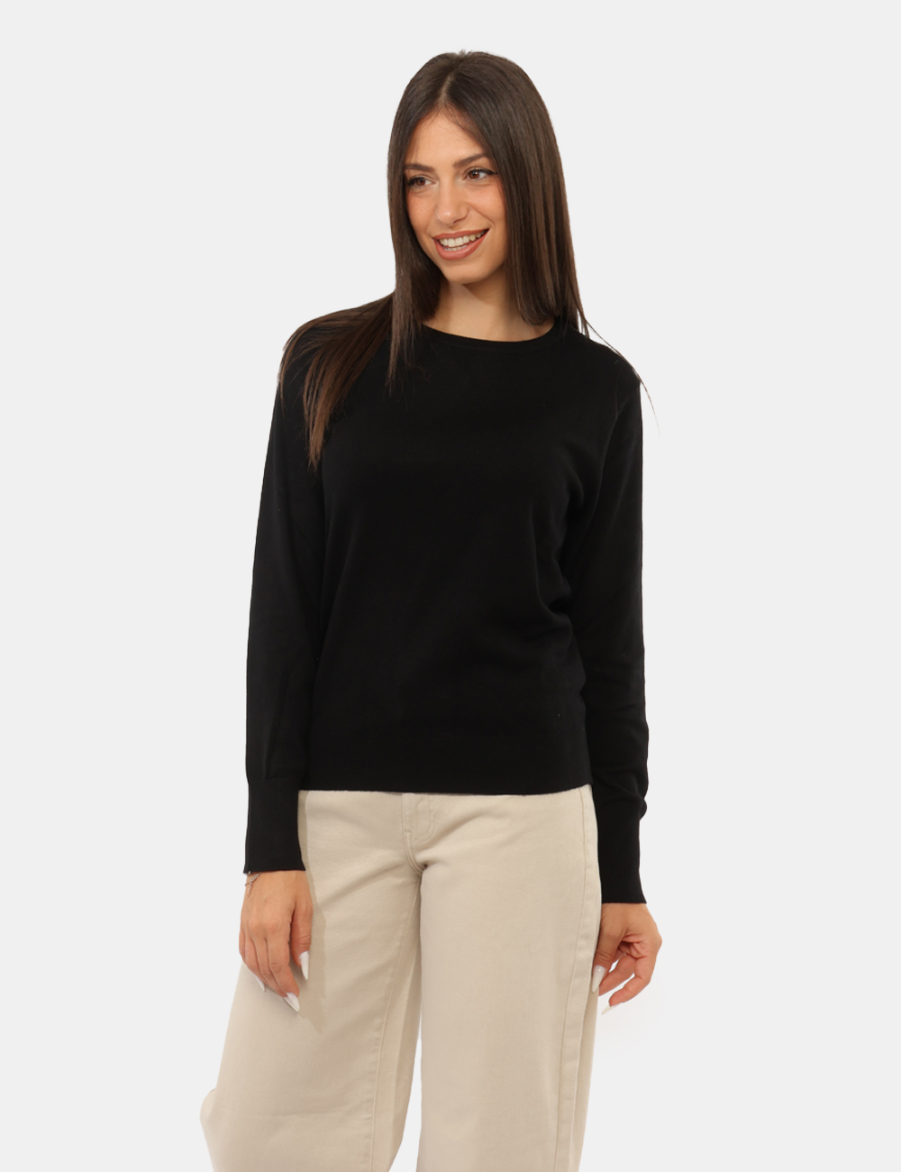 PK20023-OC_NERO_AI26_01 Maglia Rue De Clerie Nera - Maglia Rue De Clerie Nera da donna La Maglia RUE DE CLERIE Nera è un capo femminile e versatile,