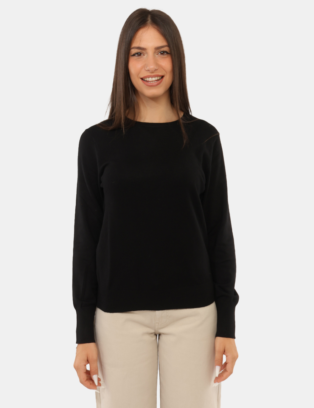 PK20023-OC_NERO_AI26_07 Maglia Rue De Clerie Nera - Maglia Rue De Clerie Nera da donna La Maglia RUE DE CLERIE Nera è un capo femminile e versatile,