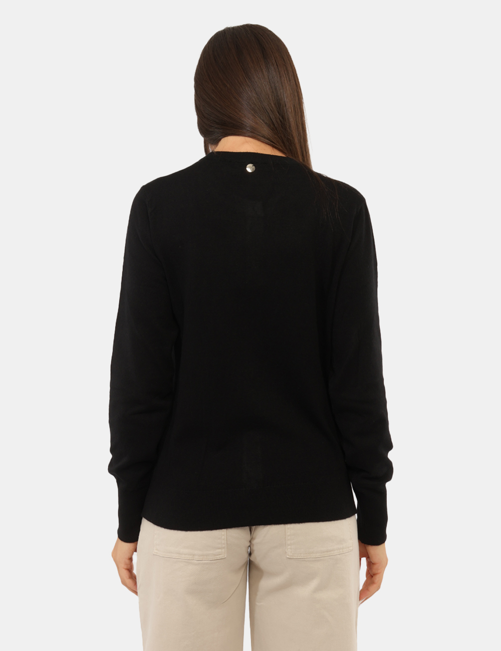 PK20025-OC_NERO_AI26_02 Maglia Rue De Clerie Nera - Maglia Rue De Clerie Nera da donna La Maglia RUE DE CLERIE Nera è un capo femminile e versatile,