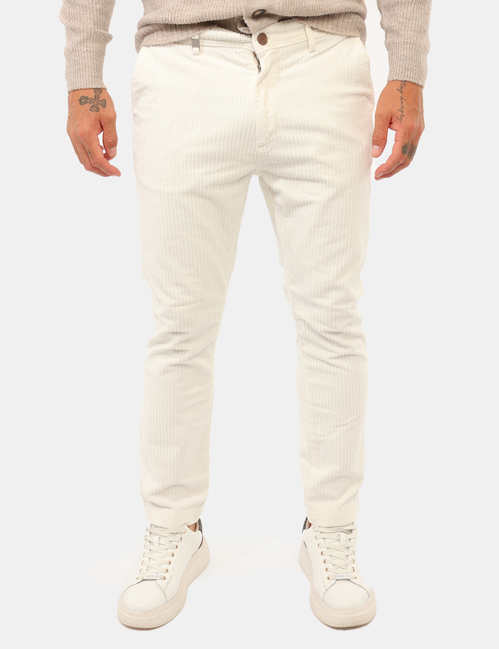 PSI1434SS-SC_OFF-WHITE_AI26_5 Pantalone Sseinse Bianco - Pantalone SSEINSE Bianco da uomo Il Pantalone SSEINSE Bianco da uomo è una proposta contemporanea