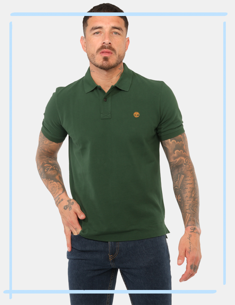 TBC0YHBF398S-M-W-CC_VERDE_AI26_1 Polo Timberland Verde tg.M - Polo TIMBERLAND Verde da uomo La Polo TIMBERLAND Verde da uomo è un capo intramontabile, perfet