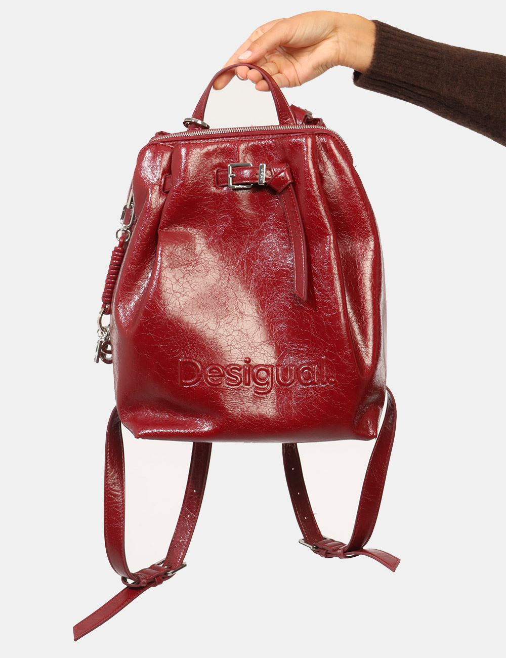 26WAKP14_ROSSO_AI26_5 Zaino Desigual Bordeaux - Zaino Desigual Bordeaux da donna Lo Zaino DESIGUAL Bordeaux da donna è un accessorio pratico e ori