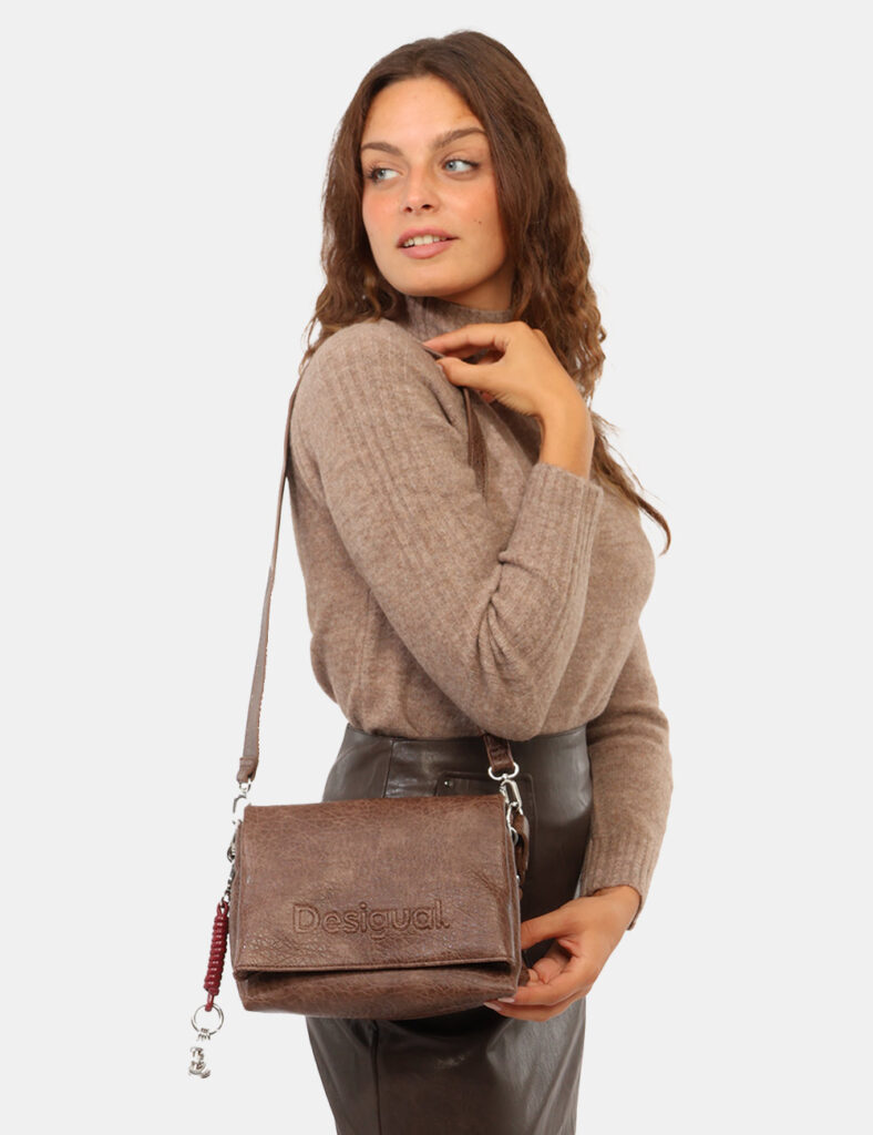 Borsa Desigual Marrone