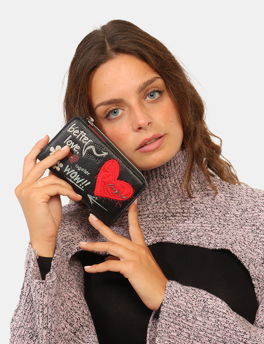 26WAYP34_NERO_AI26_1 Portafoglio Desigual Nero - Portafoglio Desigual Nero da donna Il Portafoglio DESIGUAL Nero da donna è un accessorio pratico
