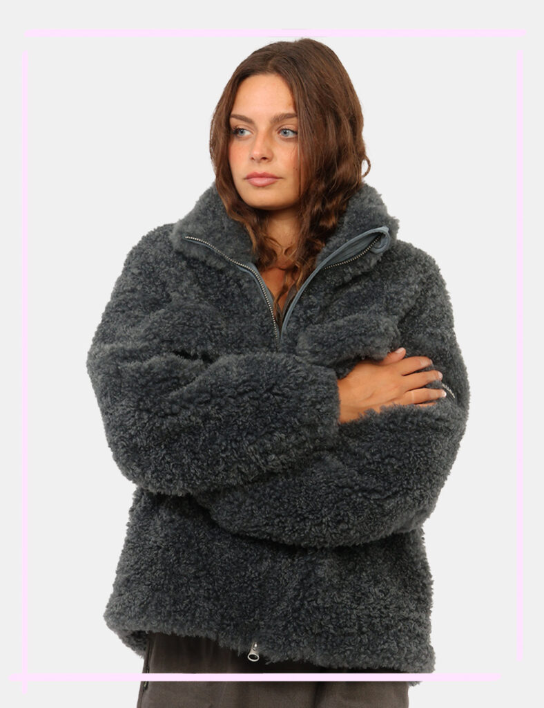 Abbigliamento donna scontato - Pelliccia Blauer Azzurra tg.S