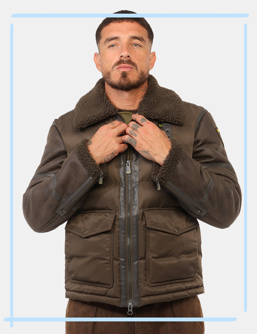 26WBLUC02239-M-CC_MARRONE_AI26_1 Piumino Blauer Marrone tg.S - Piumino Blauer Marrone da uomo Il Piumino BLAUER Marrone da uomo è un capospalla dal design or