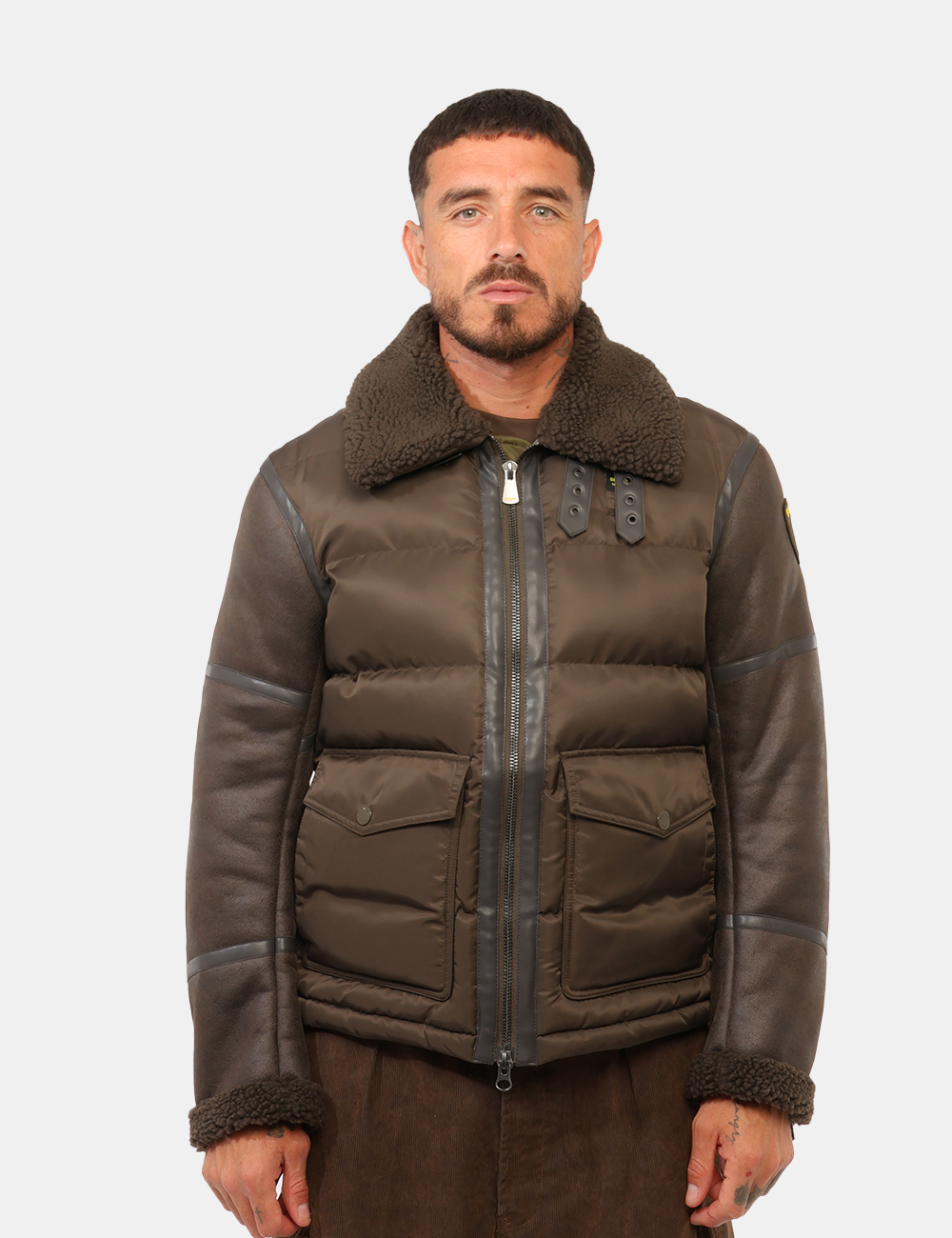 26WBLUC02239-M-CC_MARRONE_AI26_8 Piumino Blauer Marrone tg.S - Piumino Blauer Marrone da uomo Il Piumino BLAUER Marrone da uomo è un capospalla dal design or