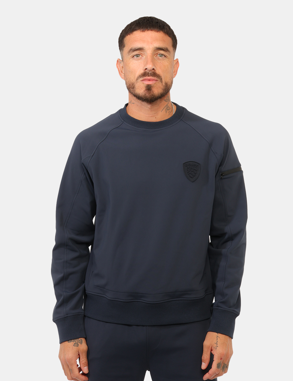 26WBLUF03392-M-CC_BLU_AI26_5 Felpa Blauer Blu tg.L - Felpa Blauer Blu da uomo La Felpa BLAUER Blu da uomo è un capo versatile e contemporaneo, pensato pe
