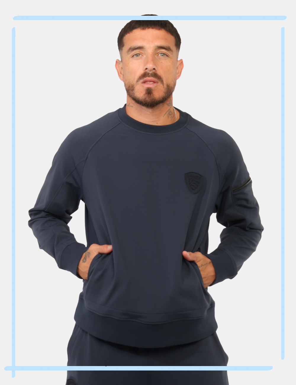 26WBLUF03392-M-CC_BLU_AI26_6 Felpa Blauer Blu tg.L - Felpa Blauer Blu da uomo La Felpa BLAUER Blu da uomo è un capo versatile e contemporaneo, pensato pe