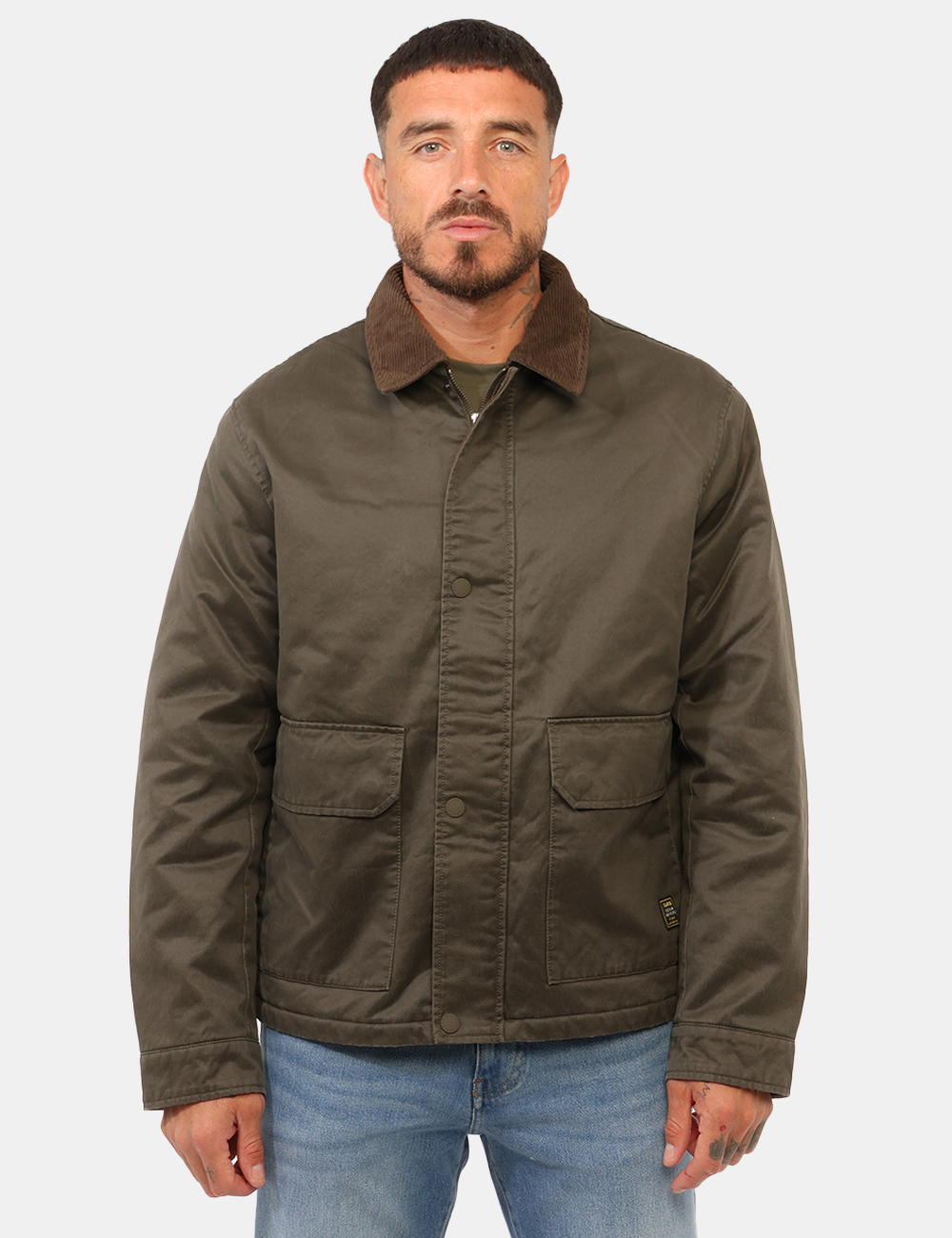 B1782-DENI-JACKET_OLIVE-NIGHT_AI26_7 Piumino Gas Marrone - Piumino GAS Marrone da uomo Il Piumino GAS Marrone da uomo è un capospalla dal carattere casual e cont