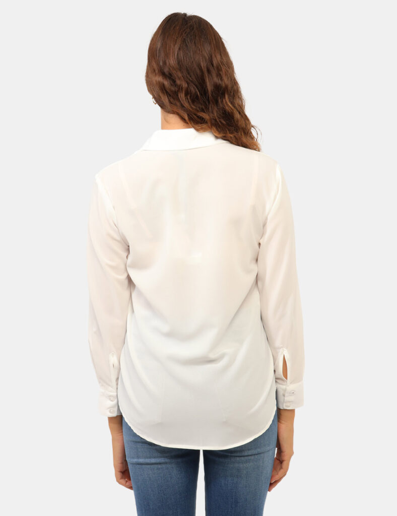 Abbigliamento donna scontato - Camicia Materica Bianca
