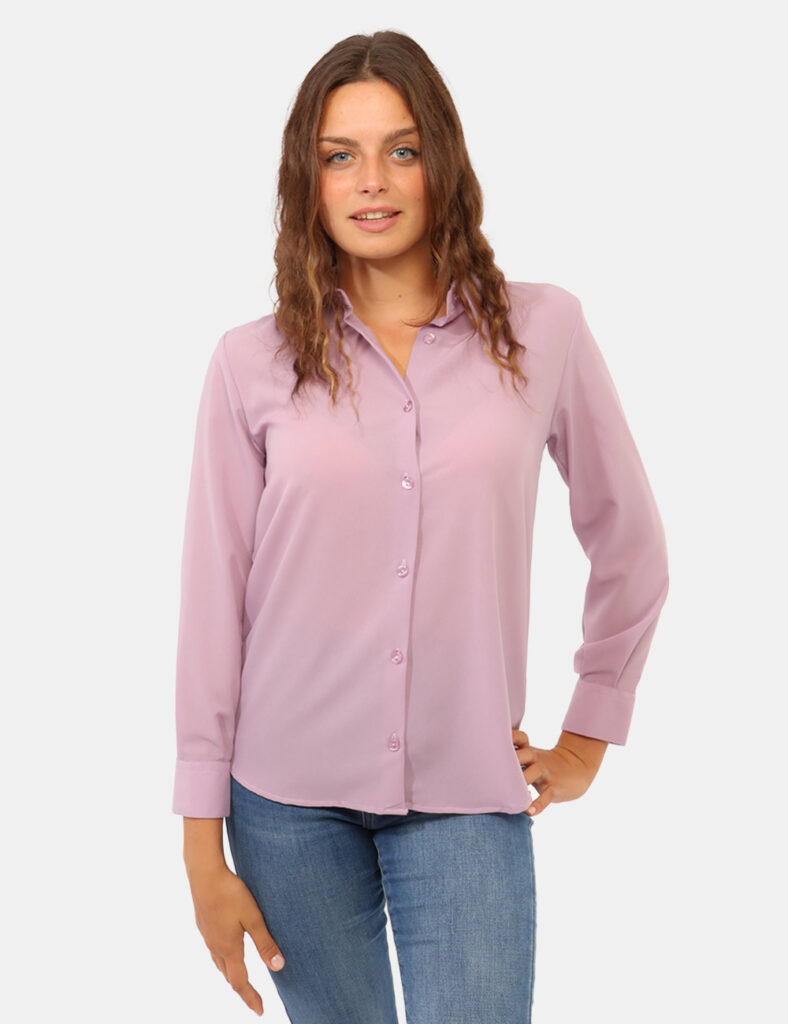 Abbigliamento donna scontato - Camicia Materica Viola