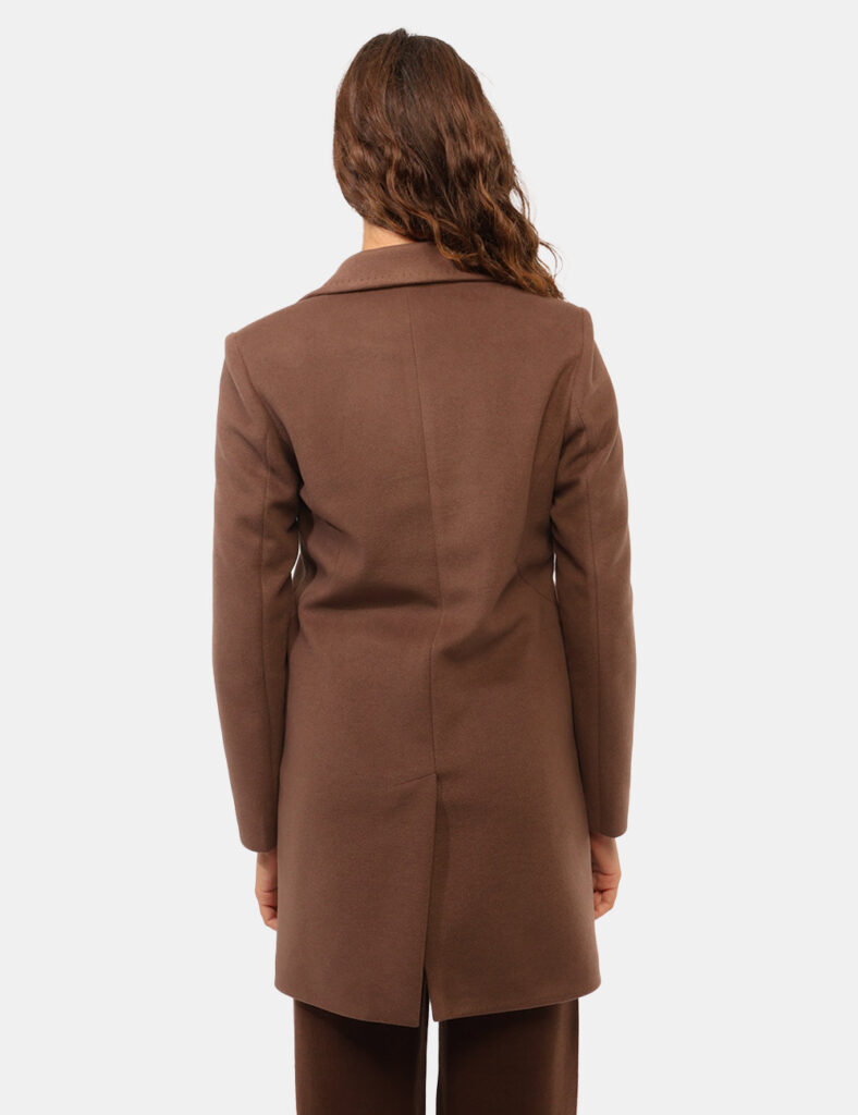 Abbigliamento donna scontato - Cappotto Materica Marrone