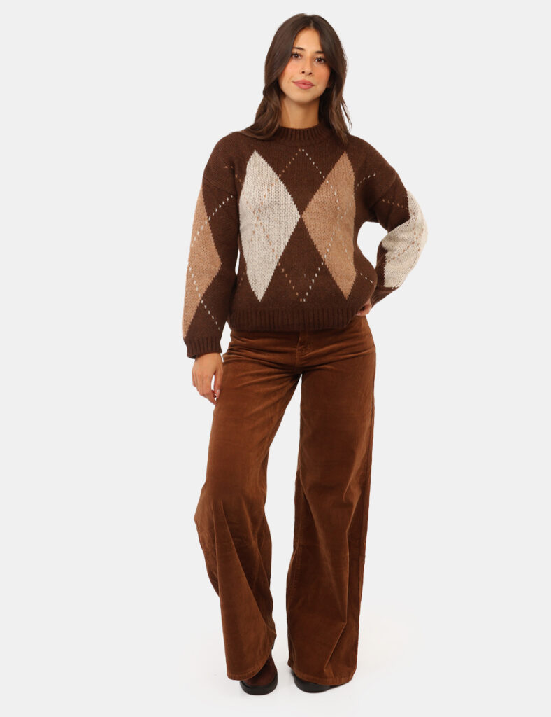 Abbigliamento donna scontato - Pantalone Concept83 Marrone