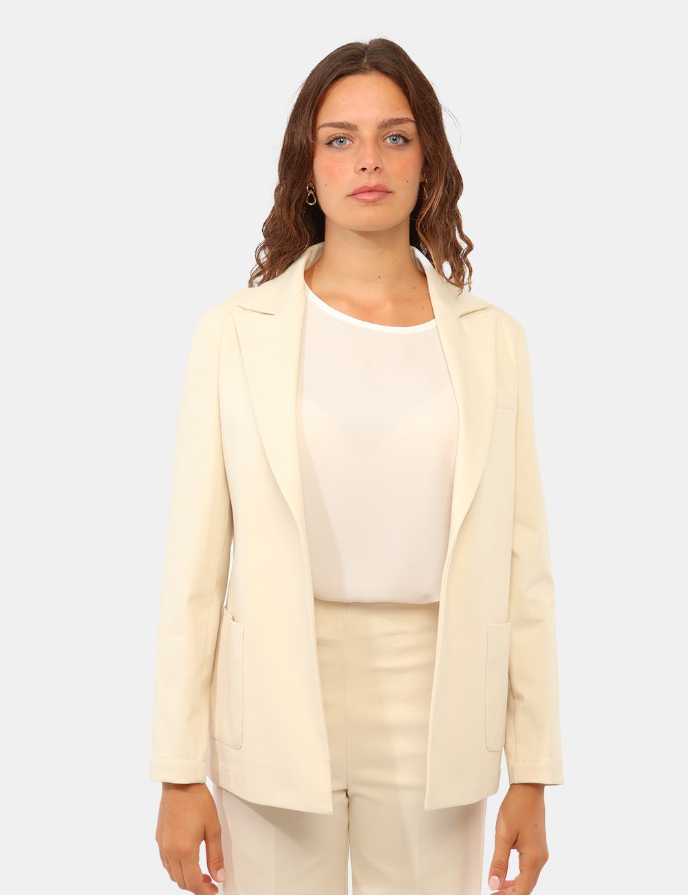 F646YBGG2298-OC_LANA_AI26_5 Blazer Rue De Clerie Bianco - Blazer RUE DE CLERIE Bianco da donna Il Blazer RUE DE CLERIE Bianco da donna è una proposta lu