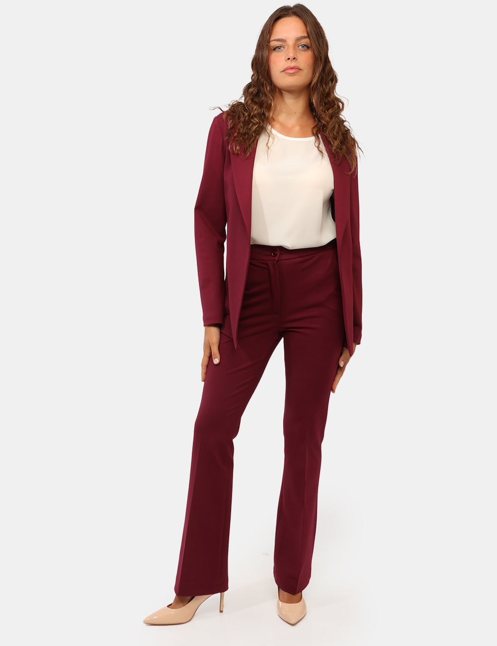 F646YBGP9383-OC_VINO_AI26_1 Pantalone Rue De Clerie Bordeaux - Pantalone RUE DE CLERIE Bordeaux da donna Il Pantalone RUE DE CLERIE Bordeaux da donna è