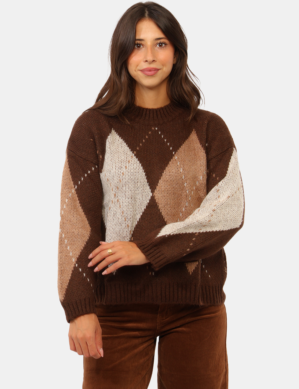 F761YBG8859-OC_CIOCCOLATO-F_AI26_1 Maglia Rue De Clerie Marrone - Maglia RUE DE CLERIE Marrone da donna La Maglia RUE DE CLERIE Marrone da donna è un capo dal