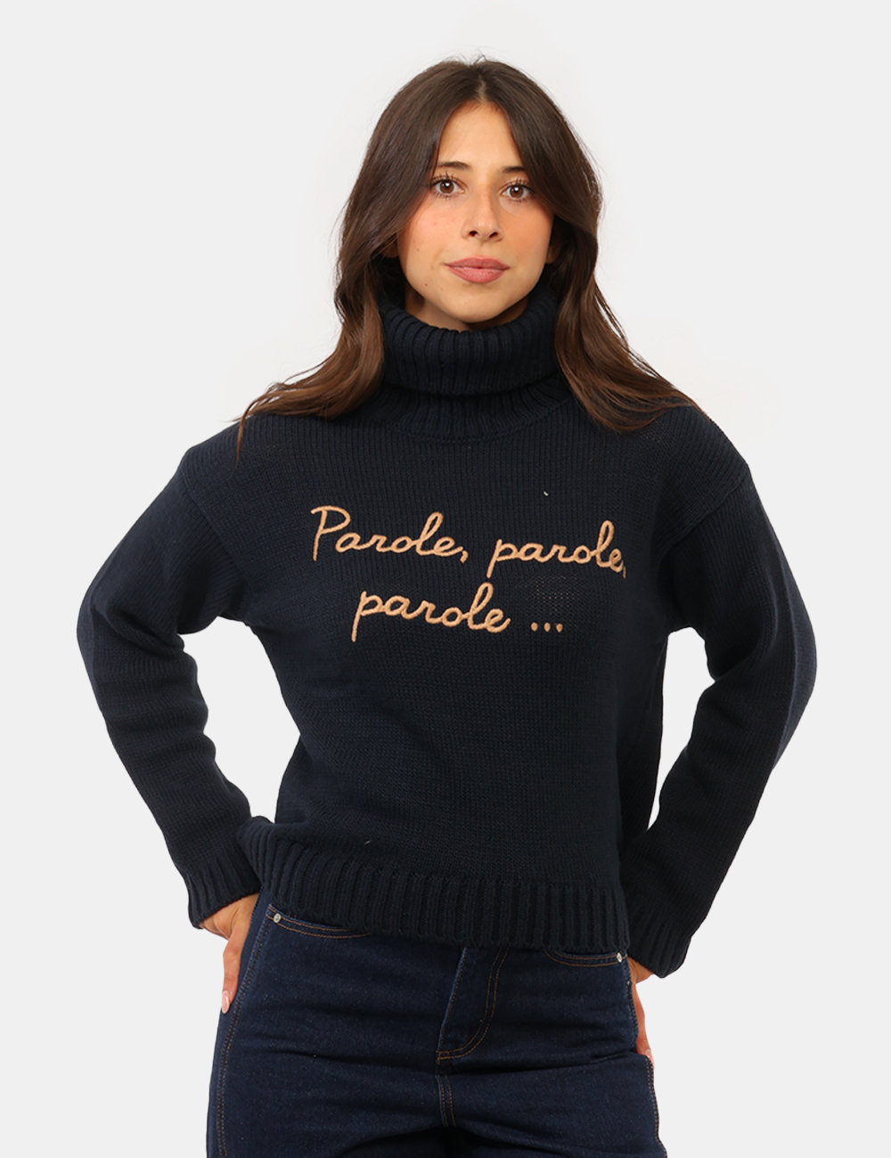 F761YBG8898-OC_BLU-CAMEL_AI26_1 Maglia Rue De Clerie Blu - Maglia RUE DE CLERIE Blu da donna La Maglia RUE DE CLERIE Blu da donna è un capo casual e contemp