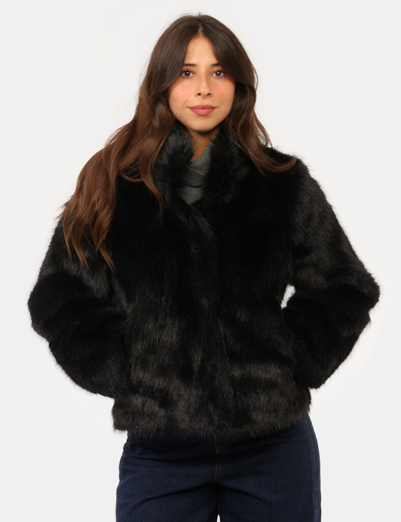 Abbigliamento donna scontato - Pelliccia Yes Zee Nera
