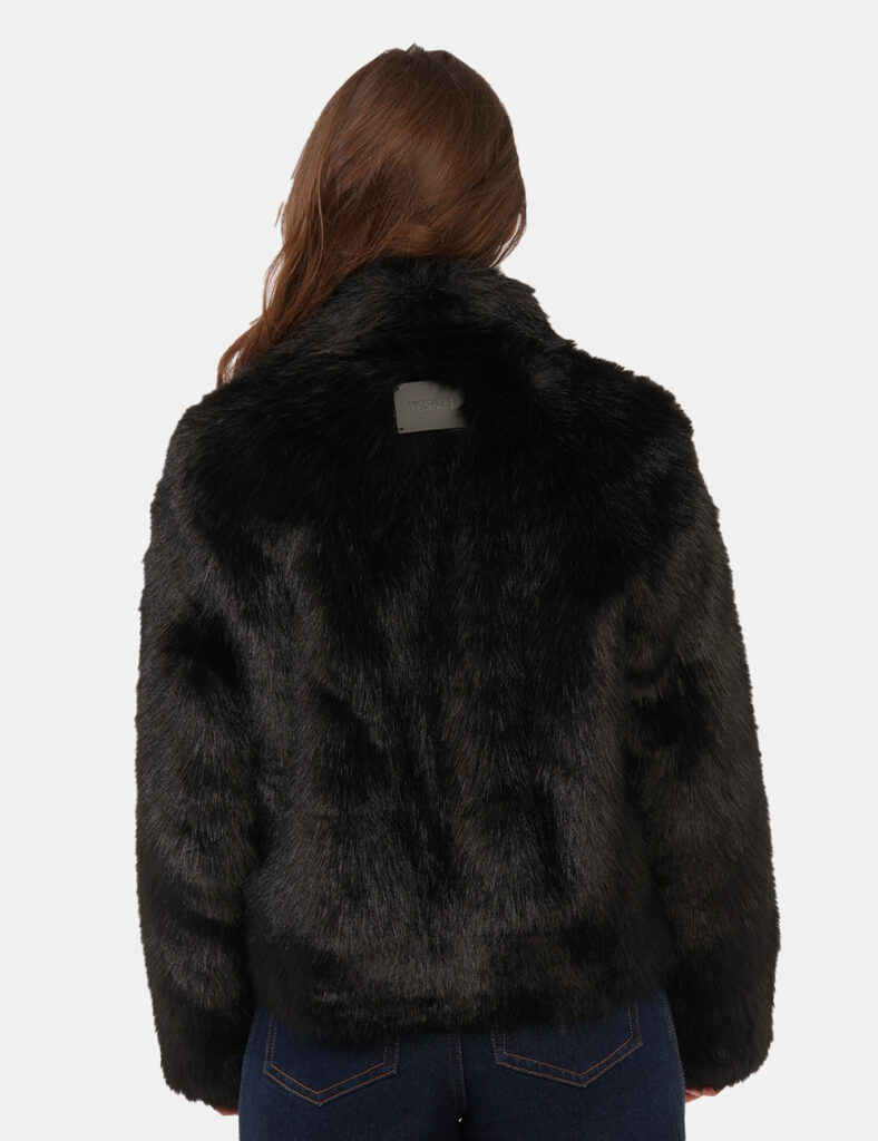 Abbigliamento donna scontato - Pelliccia Yes Zee Nera