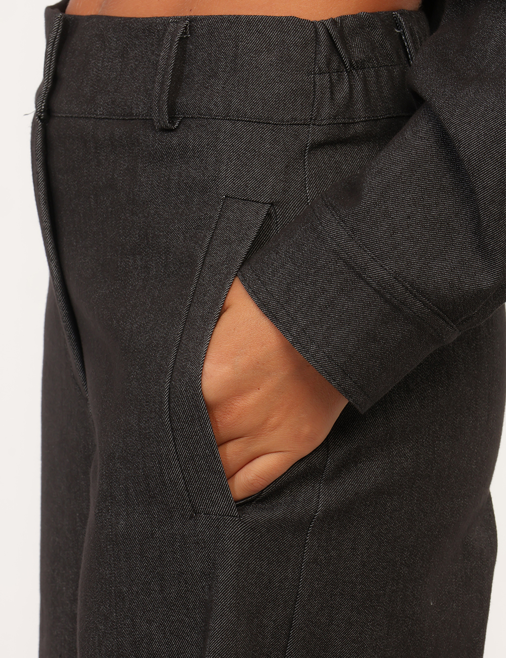 H193-23-OC_NERO_AI26_5 Pantalone Rue De Clerie Grigio - Pantaloni RUE DE CLERIE Grigio da donna I Pantaloni RUE DE CLERIE Grigio da donna sono una