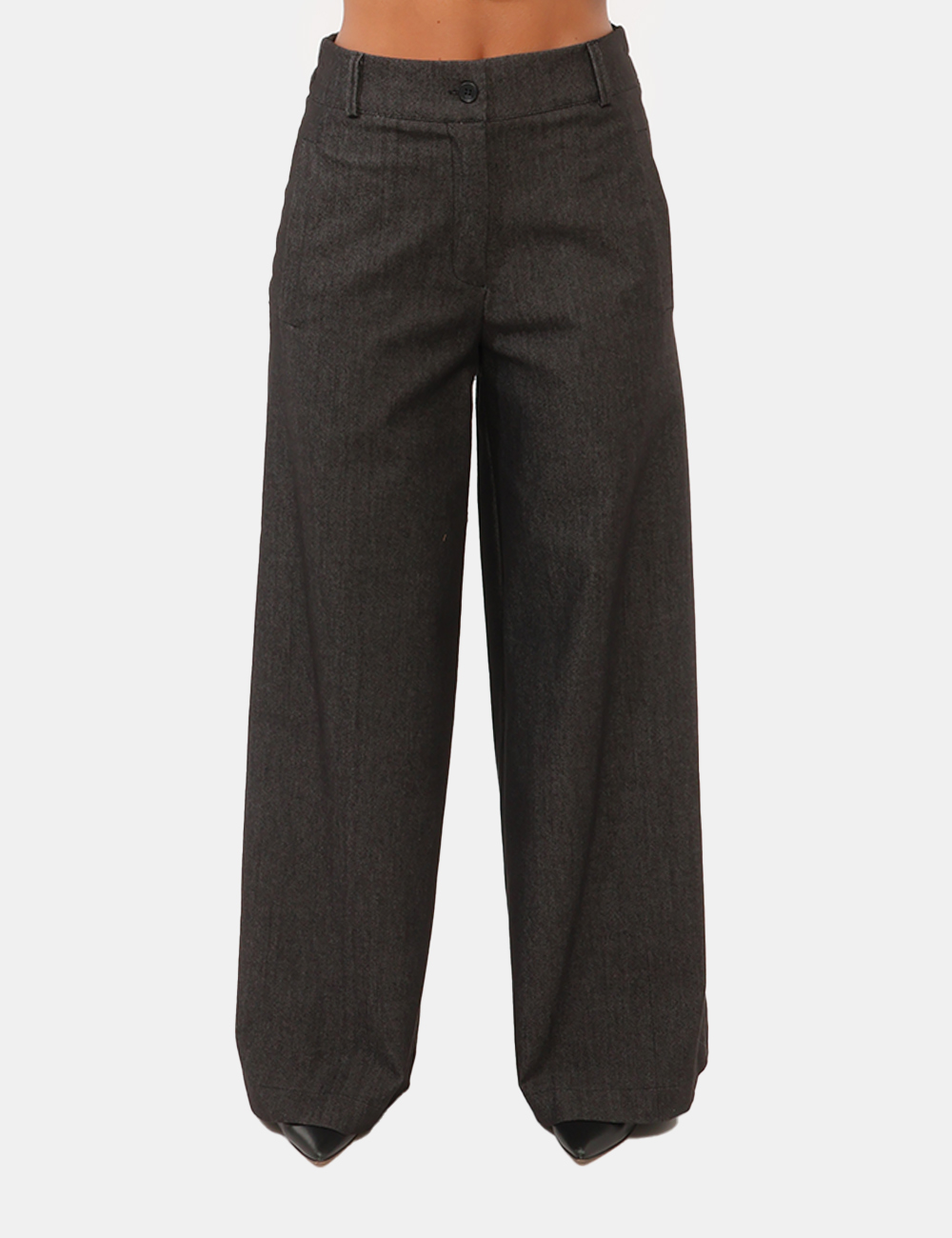 H193-23-OC_NERO_AI26_6 Pantalone Rue De Clerie Grigio - Pantaloni RUE DE CLERIE Grigio da donna I Pantaloni RUE DE CLERIE Grigio da donna sono una