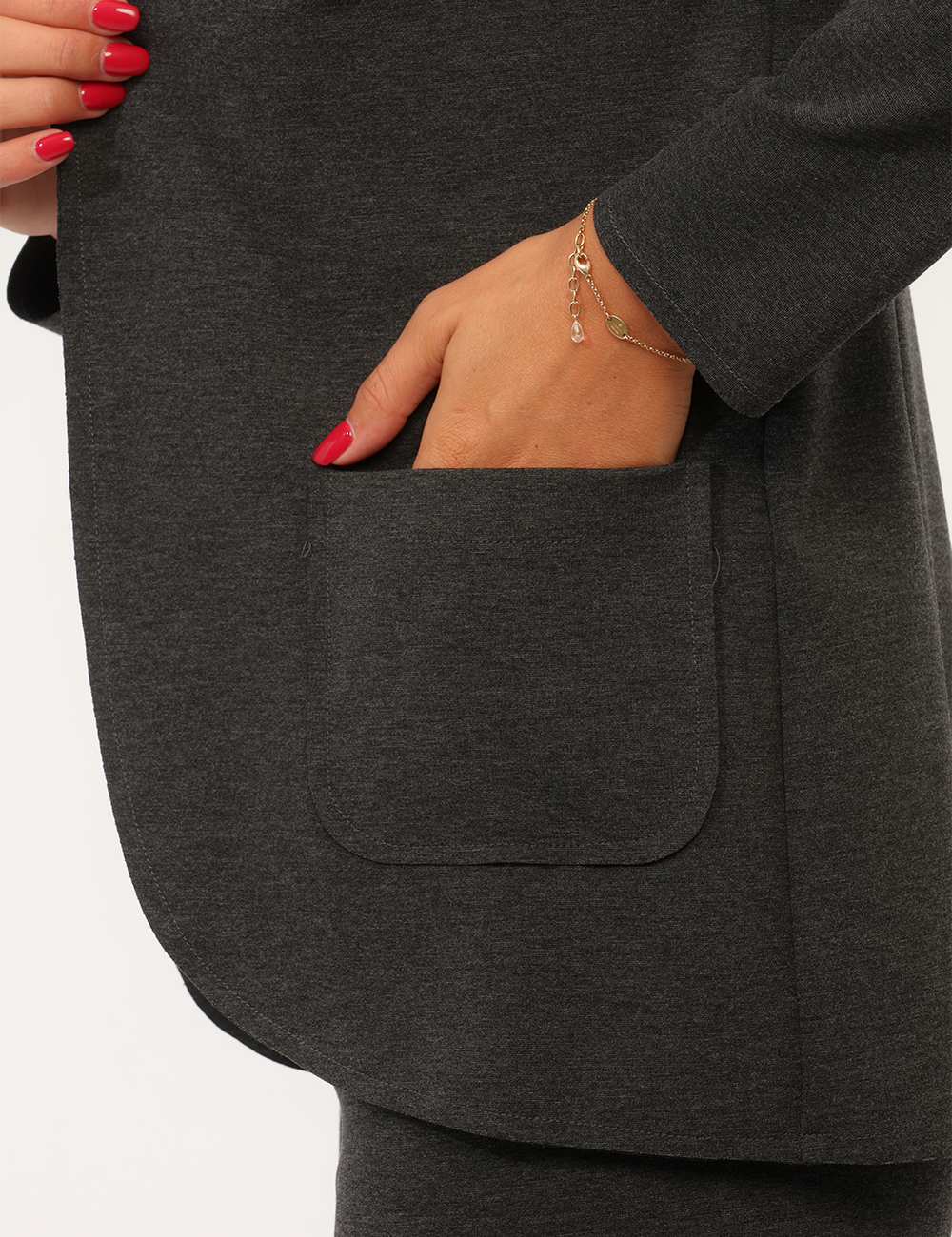 H508-1-OC_ANTRACITE_AI26_3 Blazer Rue De Clerie Grigio - Blazer RUE DE CLERIE Grigio da donna Il Blazer RUE DE CLERIE Grigio da donna è un capo versati