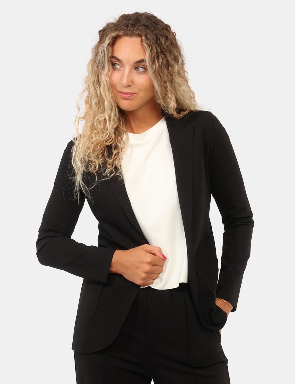 H508-1-OC_NERO_AI26_1 Blazer Rue De Clerie Nero - Blazer RUE DE CLERIE Nero da donna Il Blazer RUE DE CLERIE Nero da donna è una proposta versatil