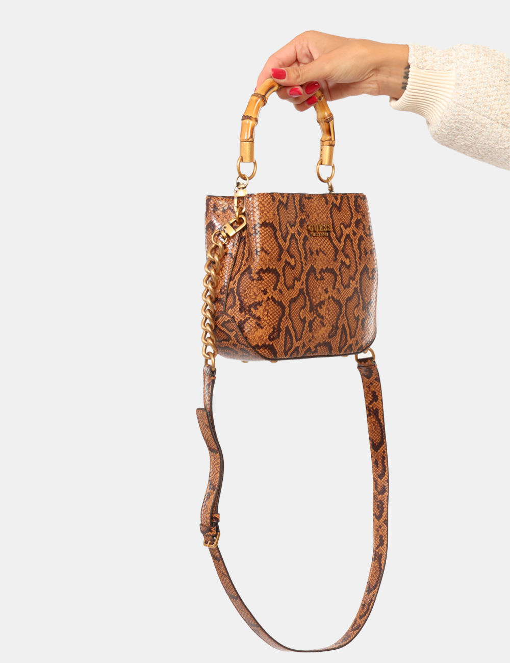 HWKP95-15010-AOB_AMBER_AI26_5 Borsa Guess Marrone - Borsa Guess Marrone da donna La Borsa GUESS Marrone da donna è un accessorio dal carattere deciso e ri