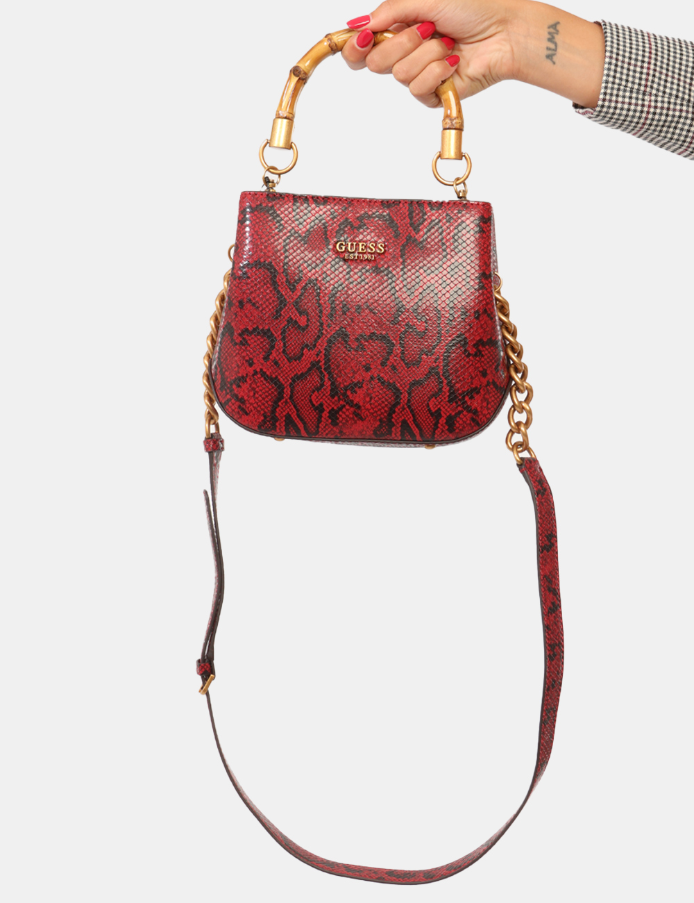 HWKP95-15010-AOB_RED_AI26_5 Borsa Guess Rossa - Borsa Guess Rossa da donna La Borsa GUESS Rossa da donna è un accessorio dal carattere deciso e femminil