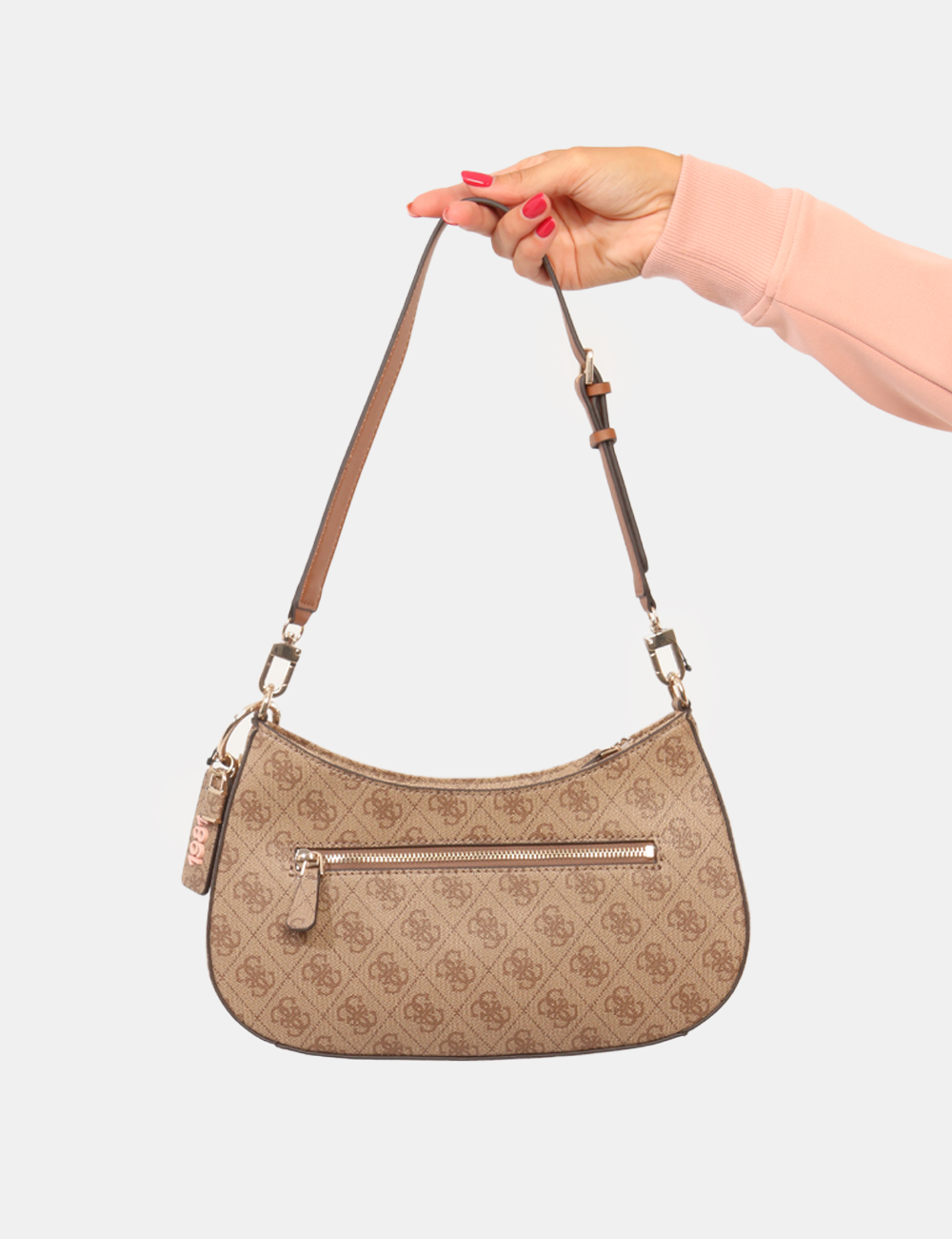 HWSS78-79180-AOB_LATTE-LOGO_AI26_3 Borsa Guess Marrone - Borsa Guess Marrone da donna La Borsa GUESS Marrone da donna è un accessorio versatile e riconoscibile