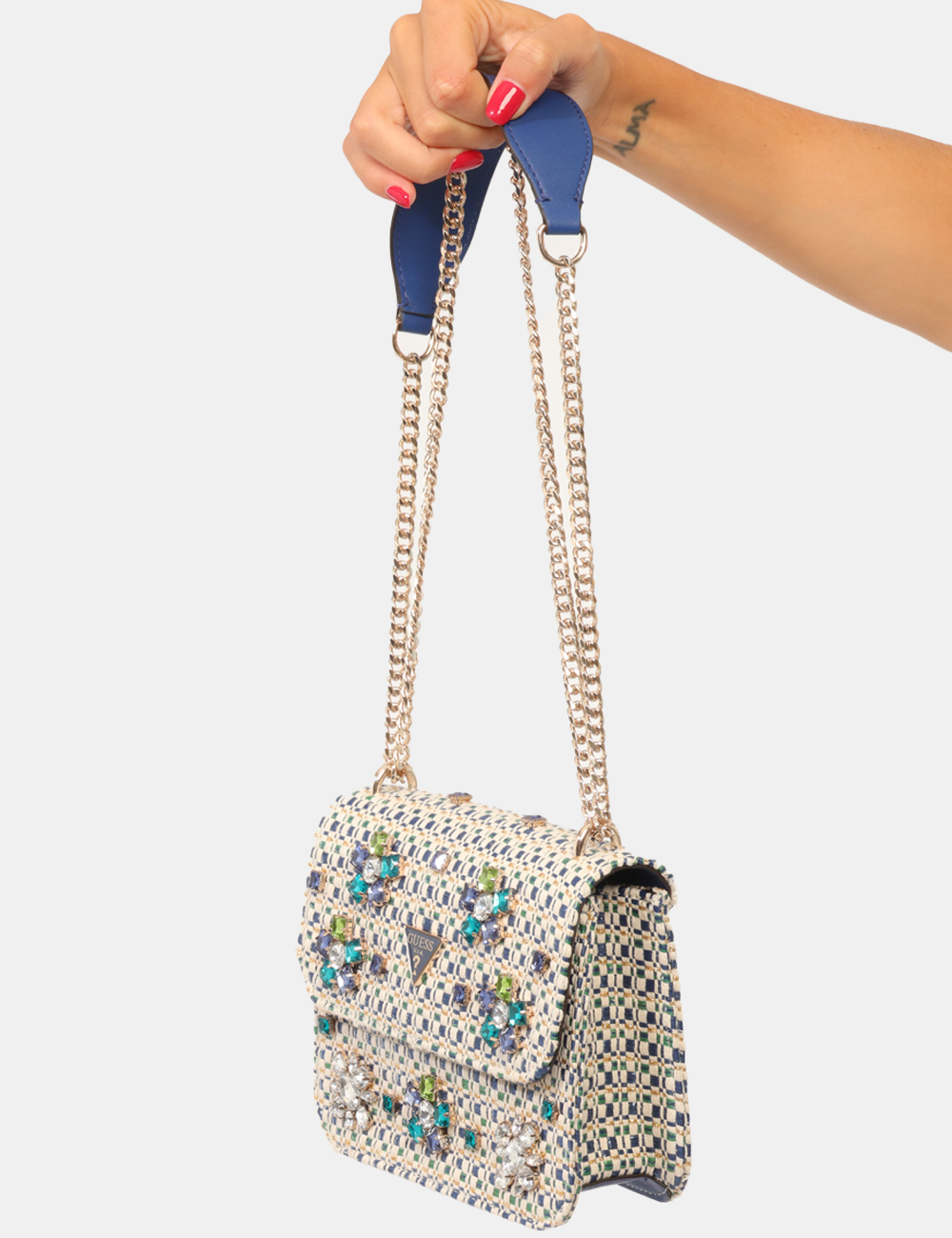 HWWE95-28210-AOB_SAPPHIRE-MULTI_AI26_3 Borsa Guess Blu - Borsa Guess Blu da donna La Borsa GUESS Blu da donna è un accessorio originale e ricercato, pensato per da