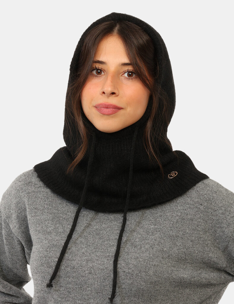 Accessori da donna - Cappuccio in maglia Yes Zee Nero