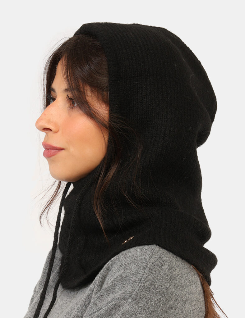 Accessori da donna - Cappuccio in maglia Yes Zee Nero