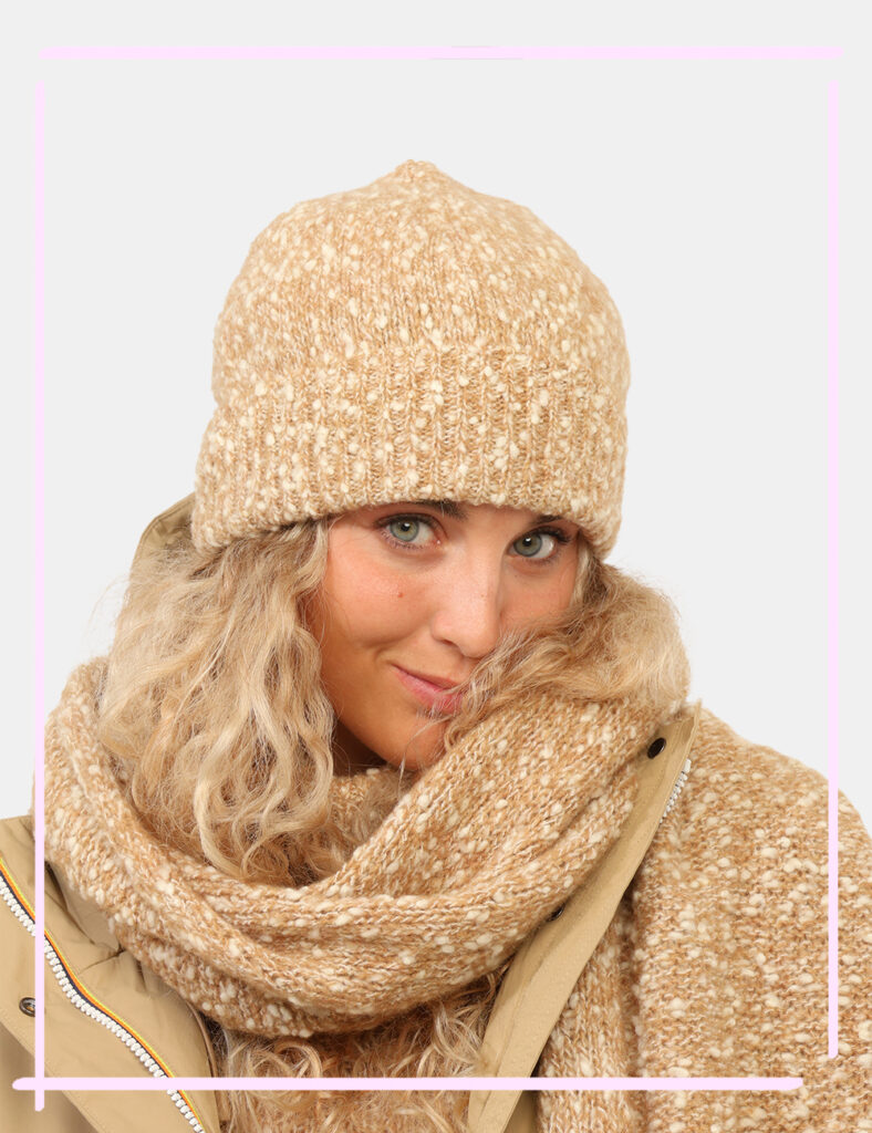 Accessori da donna - Cuffia K-Way Beige