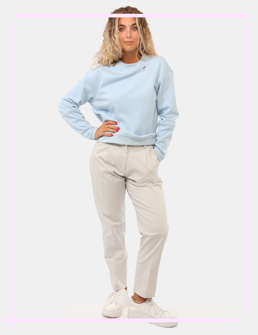 K21479W-P-CC_GRIGIO_AI26_1 Pantalone K-Way Grigio tg.40 - Pantalone K-WAY Grigio da donnaIl Pantalone K-WAY Grigio da donna è un capo versatile e conte