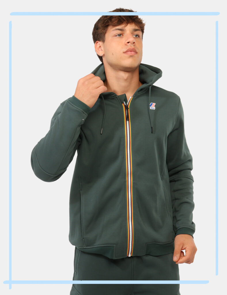 Felpa K-Way Verde tg.L