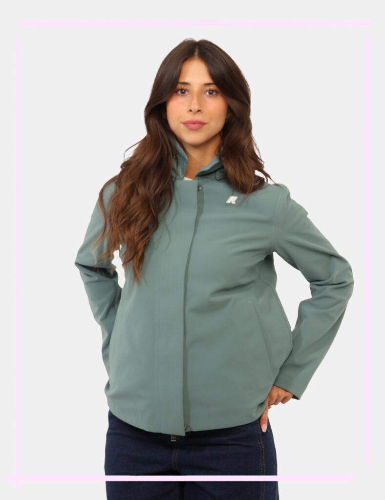 Abbigliamento donna scontato - Giacca K-Way Verde tg.S