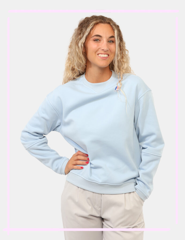 Abbigliamento donna scontato - Felpa K-Way Azzurra tg.S
